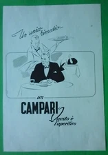 Bitter Campari This Is The Aperitif Original Advertisement 1953 Dalm