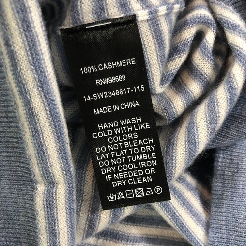 Todd Snyder Hemd Herren 2XL XXL Himmelblau Montauk Streifen Premium Kaschmir Polo - Bild 12 von 13