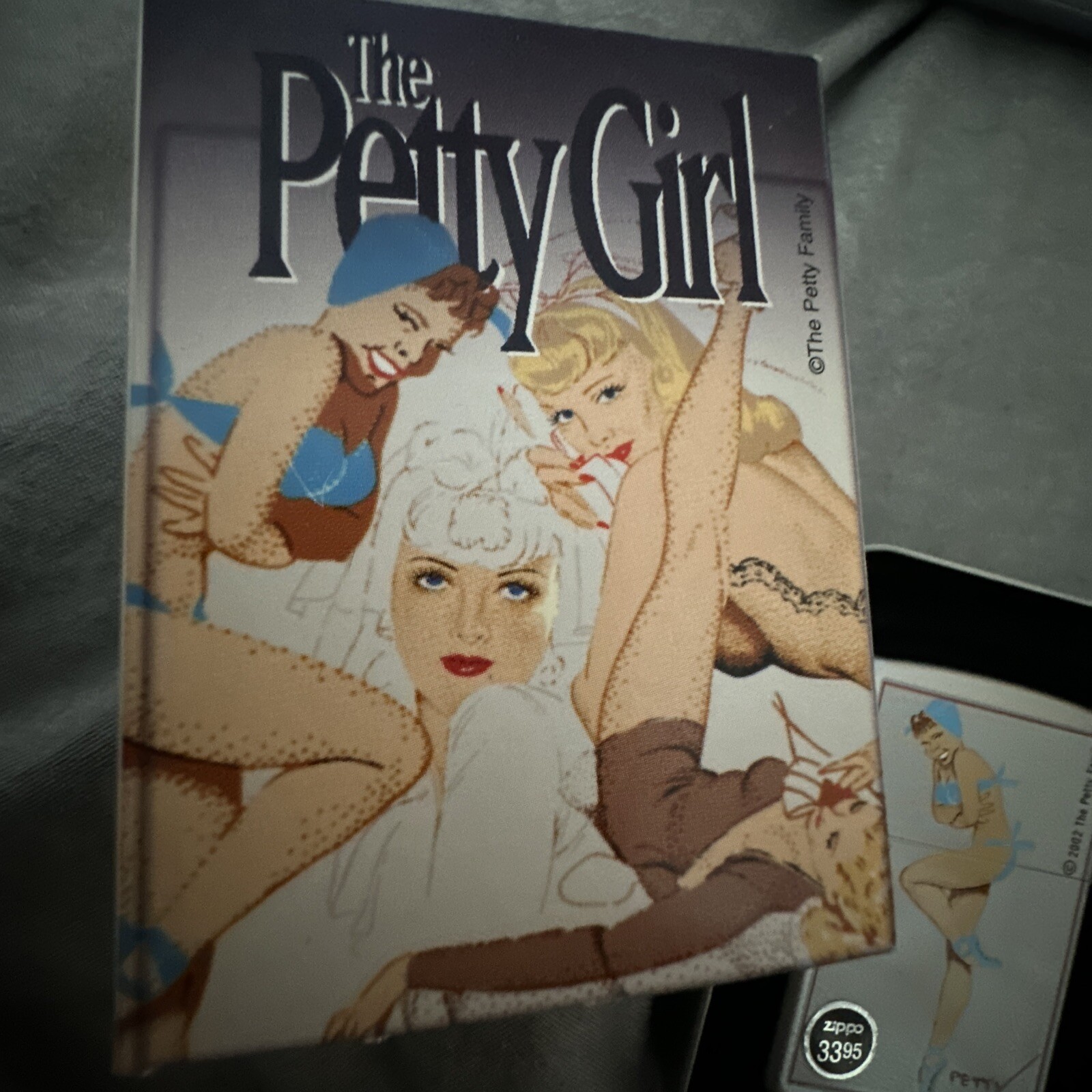 Vintage Retired Unstruck Zippo Lighter PETTY COOL KATHY Girls Pin-Up Vargas