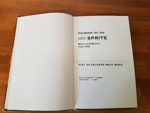 Vintage Austin Healey Sprite Marks I and II From 1958 Handbook Fair Condition. - Picture 2 of 5