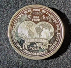 1986 World Trade FCCB Mint Vtg Rare Bullion-999 Silver 1 Ounce Oz Round