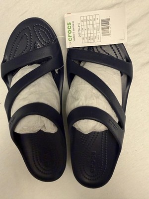 Crocs Kadee II Sandals Navy (bleu marine) Womens 9 New in Original Package (V-9)