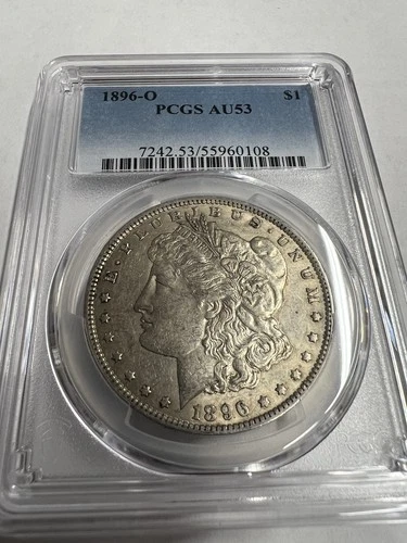 1896 O Morgan Dollar. PCGS AU53
