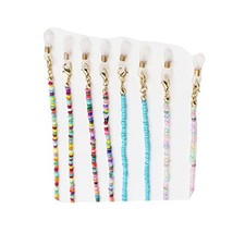 Colorful Beaded Eyeglass Chain Lanyard Set for Women Teen Girls,Multicolor