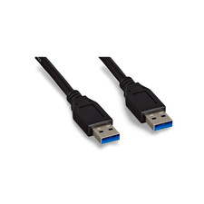15ft USB 3.0 SuperSpeed Type A Male to Type A Male - Black