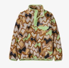 Patagonia Youth Lightweight Synchilla Snap-T Pullover Small Currents XL NWT 89