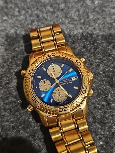 Vintage Seiko 7T32-6C09 Sport 150 Chronograph Men's Wrist Watch Needs Service