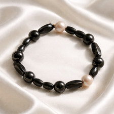 Magnet hematite bracelet,Jewelry Natural Stone Energy-Unisex, Pouch included