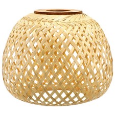 Woven Lamp Shade 7.67In Rustic Rattan Pendant Light Cover Lampshade for Ceili...