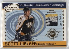 2001-02 Pacific Atomic Game-Worn Jerseys 284/428 Scott Walker #36 Patch 9a0