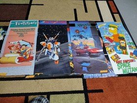 Vintage Nintendo NES Poster Lot Batman Metroid Metal Storm Flintstones