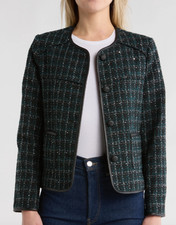 NEW, Rag  Bone Mira Tweed Jacket in Black Sz 10 SJ2228