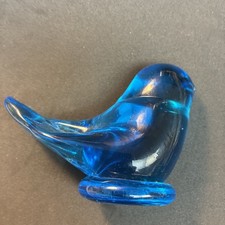 Leo Ward 1991 Large 4" Bluebird of Happiness Blue Bird Figurine Signed USA