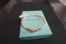 PerfectTliffany Co/Knot Bangle 18KRose Gold Diamond