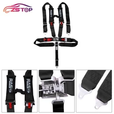 5 Point 3" Racing Harness Latch Quick Release Safety Seat Belt Black ATV UTV
