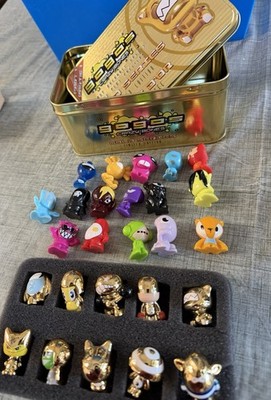Gogo's Crazy Bones Gold Series Limited Edition Tin & Set + Extra