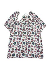 Vintage 80s PennyLane Heart Rose Print Top