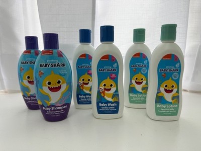 6 NEW bottles Nickelodeon Baby Shark 2 Baby Shampoo 2 Wash 2 Lotion, 10 oz each