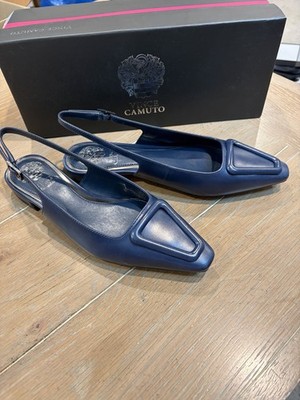 Vince Camuto NIB Women's VC Savy Elemental Blue Slingback Flats Size 6.5M