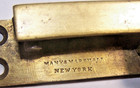 Antique Victorian Era. Brass Door Latch ( 1860-1870 )Many & Marshall New York — photo 10