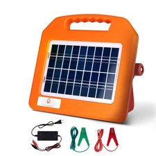 30 Miles Solar Electric Fence Charger - Solar Powered Electric Fence Kit 0.65...