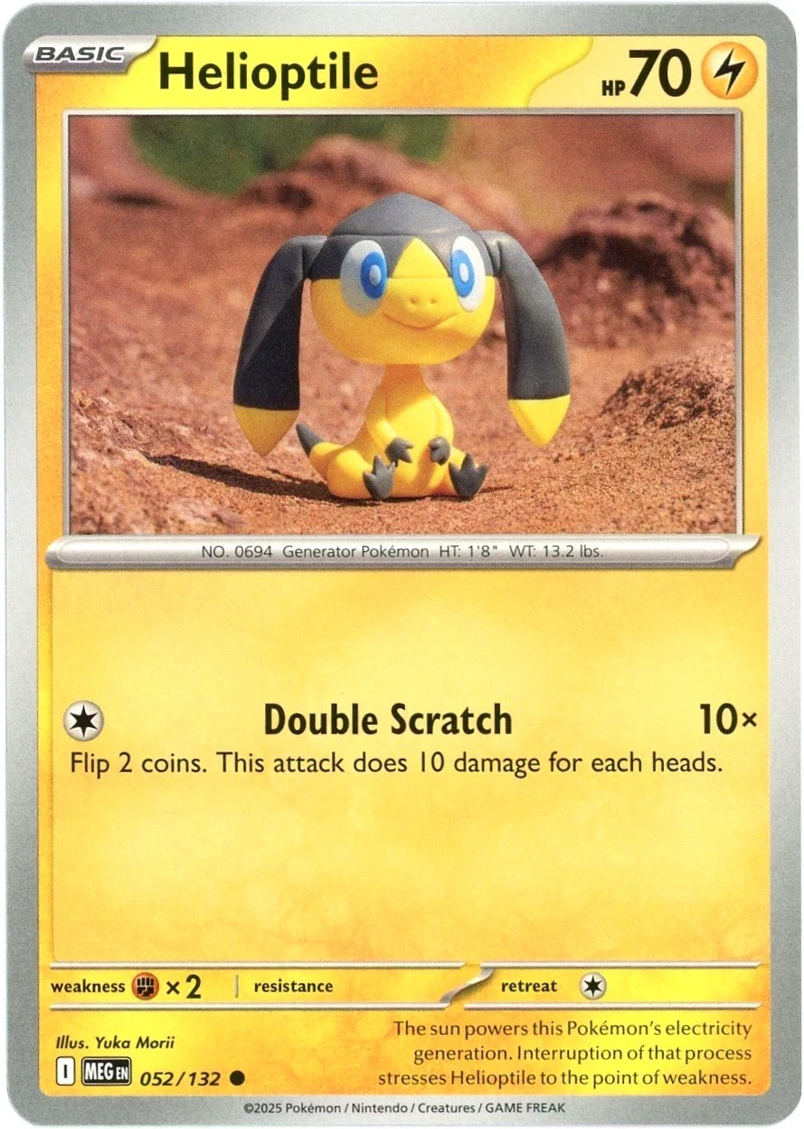 Helioptile 052/132 - Yuka Morii - Mega Evolution - NM Pokemon