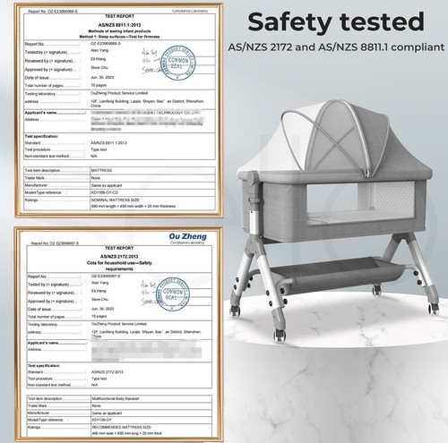 Bopeep Baby Cot Bed Crib Portable Bassinet Safety Fence Adjustable Bedside Pink - Picture 10 of 31