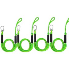 Biganttow Boat Bungee Dock Lines Clip 4 Pack Marine Rope Pontoon Boating Kayak