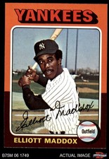 1975 Topps Mini #113 Elliott Maddox Yankees 8 - NM/MT