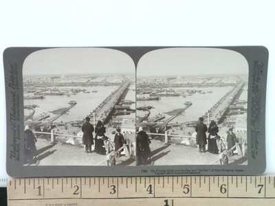 Nijni-Novgorod Floating Bridge Stereoview Underwood & Underwood 1900s Russia