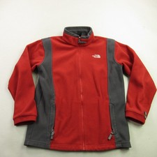 North Face Jacket Boys Large Full Zip Long Sleeve Pockets Fleece Casual
