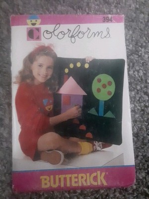 Butterick 394 Colorforms Felt Game Sewing Pattern Uncut