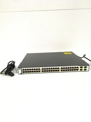 Cisco Catalyst 3750G WS-3750G-48TS PoE Switch 48-Port WORKING FREE SHIPPING