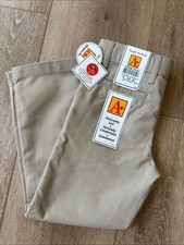 Boys School Uniform Khaki Chino Pants NWT Size 6R Adjustable Waist