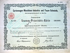 unpunched cartonnage machine industry and facon forge stock Berlin 1896