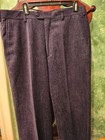St Croix Men Corduroy WOOL BLEND mid-wale Flat Black Trouser MADE ITALY 34-36/32 — photo 3