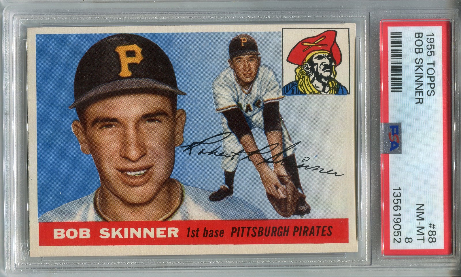 1955 Topps #88 Bob Skinner PSA 8 NM-MT Pittsburgh Pirates