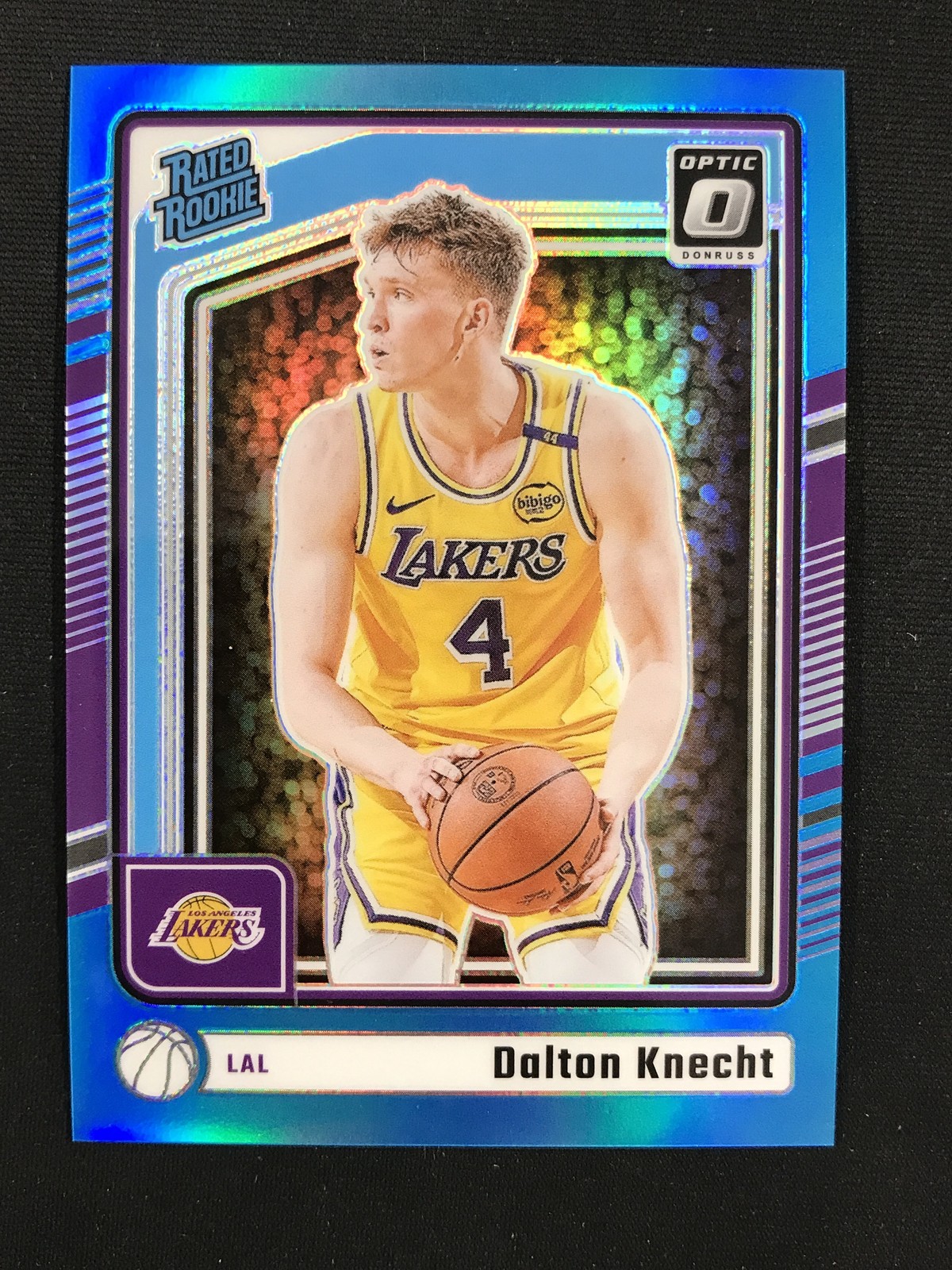 2024-25 Donruss Optic #256 Dalton Knecht LA Lakers Rated Rookie Aqua /225