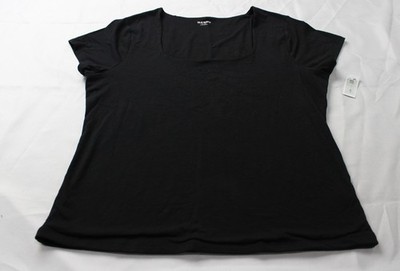 Old Navy Women's Tall Hug Double-Layer Scoop-Neck Top AR8 Black Jack Size 2XL
