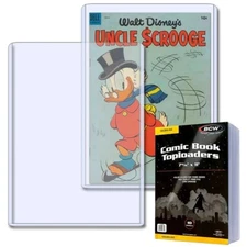 10 BCW Golden Age Comic Book Hard Plastic Topload Holders Rigid Book Protector