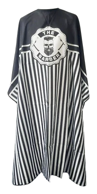 XL Pro Barber Gown Kobe Hairdressing Hair Salon Cutting Cape Black Skull Apron