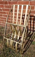 Vintage MCM Industrial Magazine Metal Book Produce 2 Tier Folding Rack 32x12x8