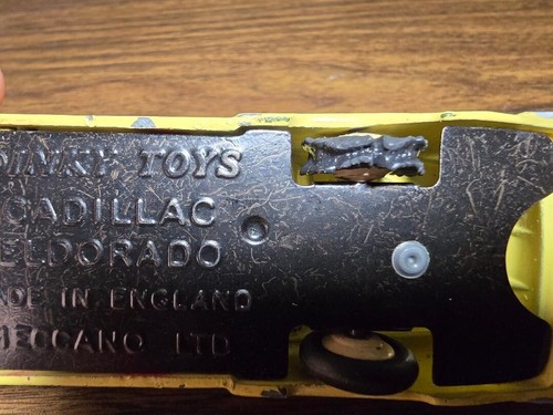 Dinky 131 Cadillac Eldorado No Box Made in England Yellow - Picture 6 of 7