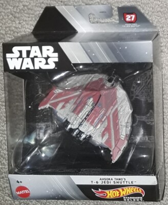Hot Wheels Star Wars Starships Select Ashoka Tano's T-6 Jedi Shuttle #27 new