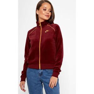 nike velour track jacket women's