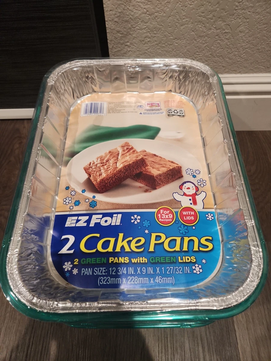 EZ Foil Cake Pans, with Lids, 8 X 8