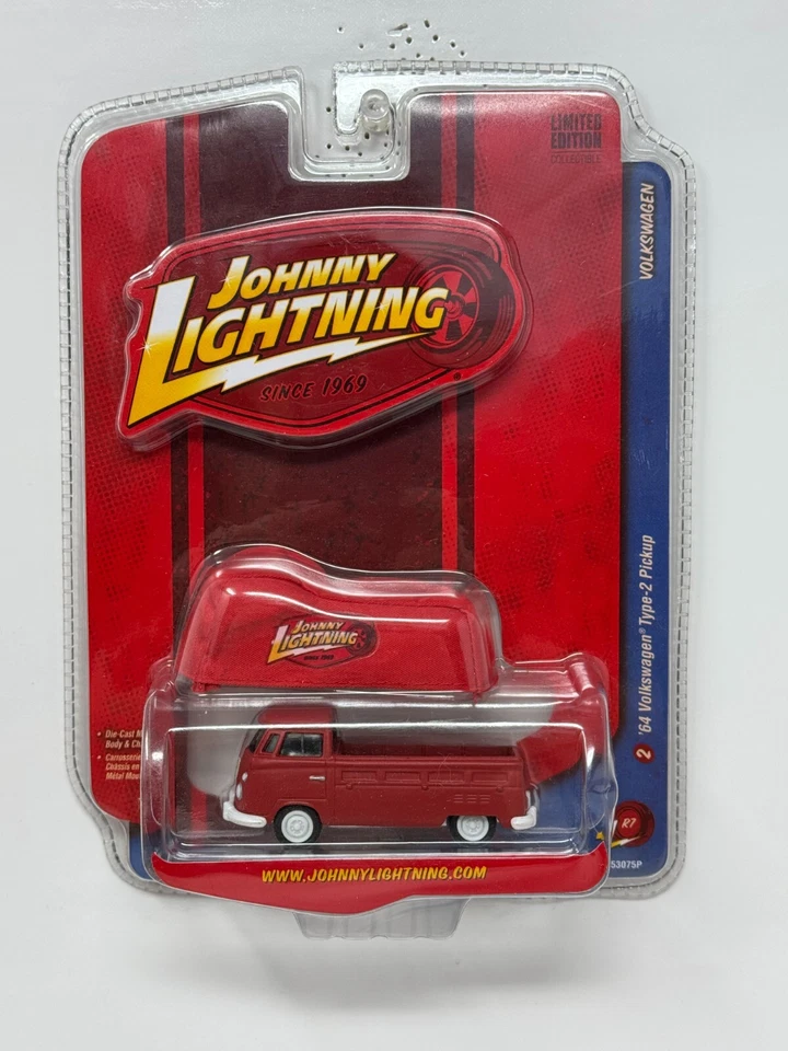 Johnny Lightning 1964 Volkswagen Type-2 пикап 1:64 литая БЕЛАЯ МОЛНИЯ - Изображение 2 из 4