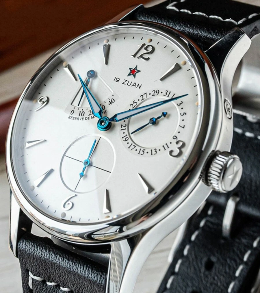 Classic Polit Leather Seagull Movement 1963 Sapphire Auto Mechanical Star Watch
