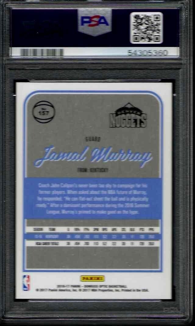 PSA 10 - 2016/17 Panini Donruss Optic #157 Jamal Murray RC Denver