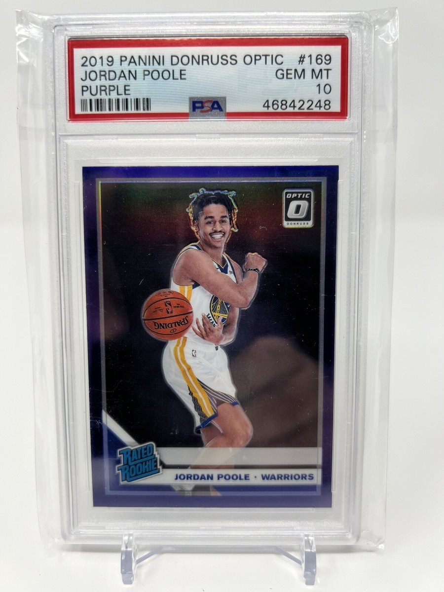 2019 Donruss Optic Rated Rookie Jordan Poole Purple Rookie RC Gem 
